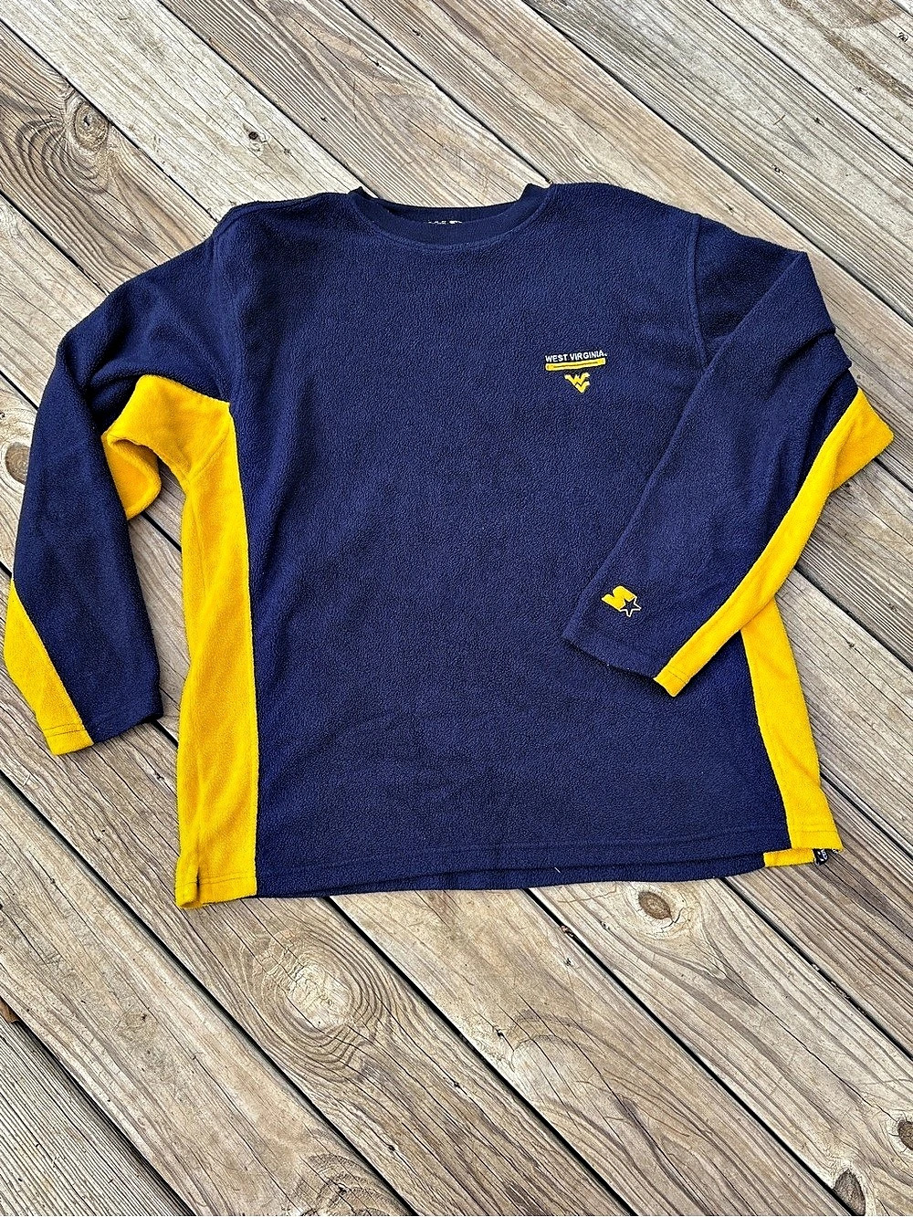 Starter Vintage West Virginia Mountaineers Starter Fleece Pullover Fleece